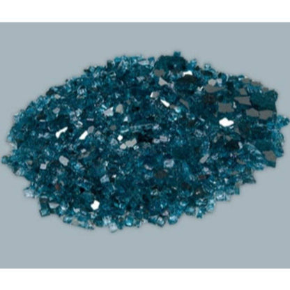 9 Lbs. Sapphire Reflective Crushed Fire Glass Media