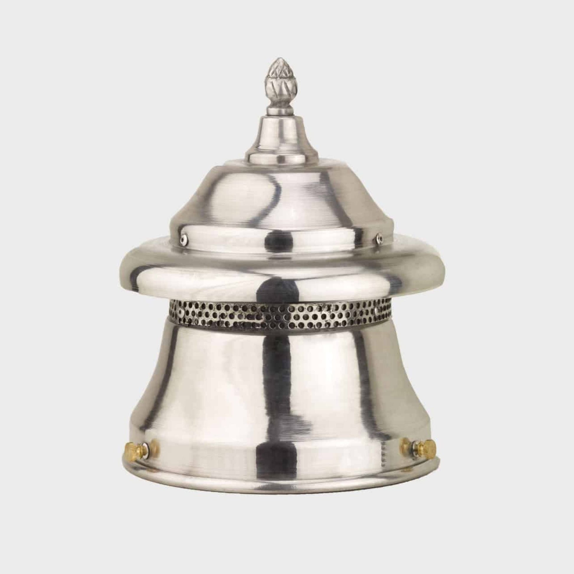 American Gas Lamp Works Boulevard 3600R 18" Timeless Black Estate Pier Mount Aluminum Natural Gas Lamp With Dual Inverted Gas Mantle Light Assembly, Clear Glass Globe, Spun Aluminum Ventilator, Milk Glass Dome and Brass Side Arms
