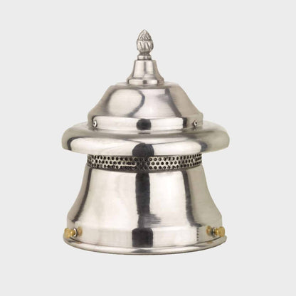 American Gas Lamp Works Boulevard 3600R 18" Timeless Black Estate Pier Mount Aluminum Natural Gas Lamp With Dual Inverted Gas Mantle Light Assembly, Clear Glass Globe, Spun Aluminum Ventilator, Milk Glass Dome and Brass Side Arms