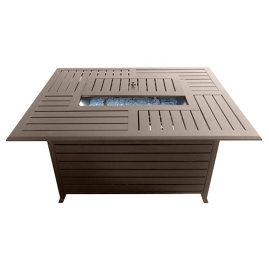 AZ Patio 37" Aluminum Rectangular Slatted Fire Pit