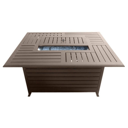 AZ Patio 37" Aluminum Rectangular Slatted Fire Pit