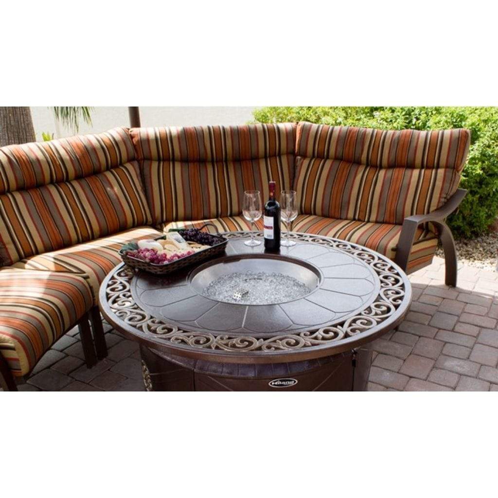 AZ Patio 38" Bronze Round Cast Aluminum Decorative Fire Pit