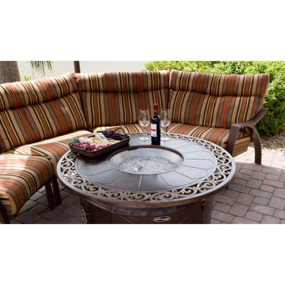 AZ Patio 38" Bronze Round Cast Aluminum Decorative Fire Pit