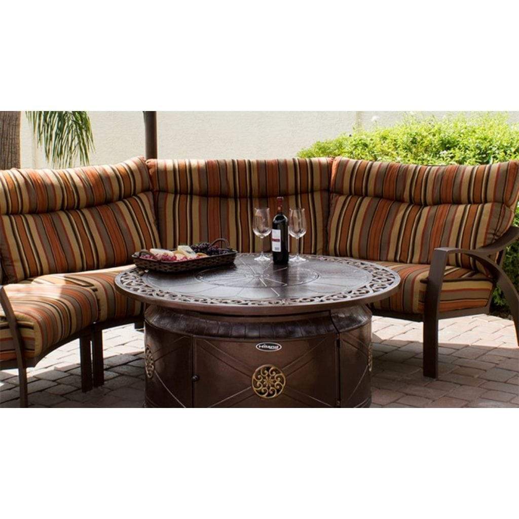 AZ Patio 38" Bronze Round Cast Aluminum Decorative Fire Pit