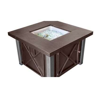 AZ Patio 38" Bronze/Stainless Steel Propane Decorative Fire Pit