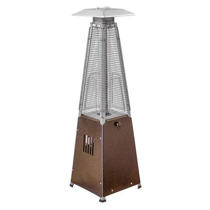 AZ Patio 39" Hammered Bronze Tabletop Non-Reflective Quartz Glass Tube Heater