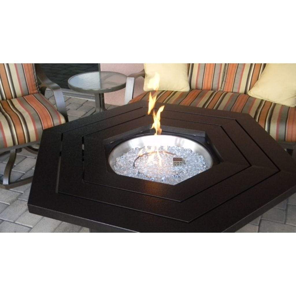 AZ Patio 45" Bronze Aluminum Hammered Hexagon Fire Pit