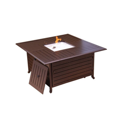 AZ Patio 45" Bronze Square Slatted Aluminum Fire Pit