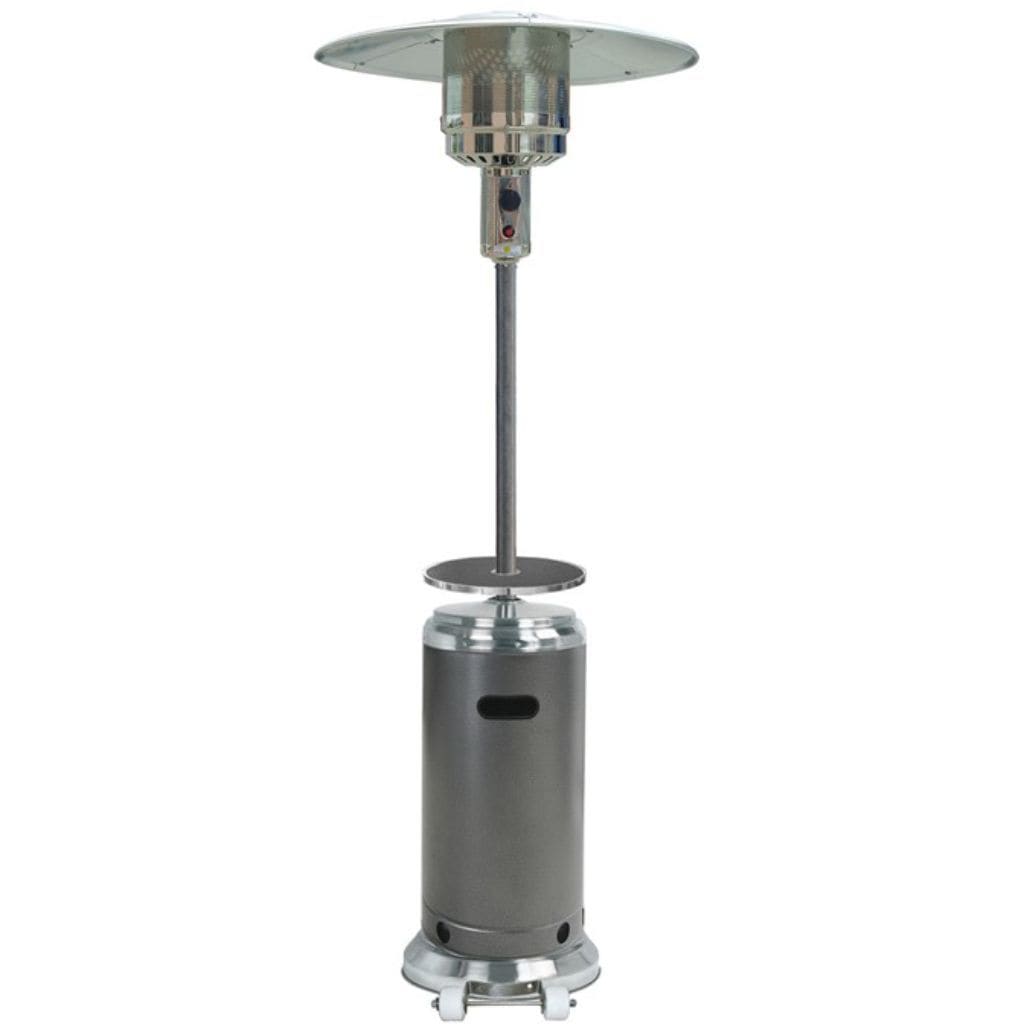 AZ Patio 87" Hammered Silver & Stainless Steel Two Tone Outdoor Heater with Table