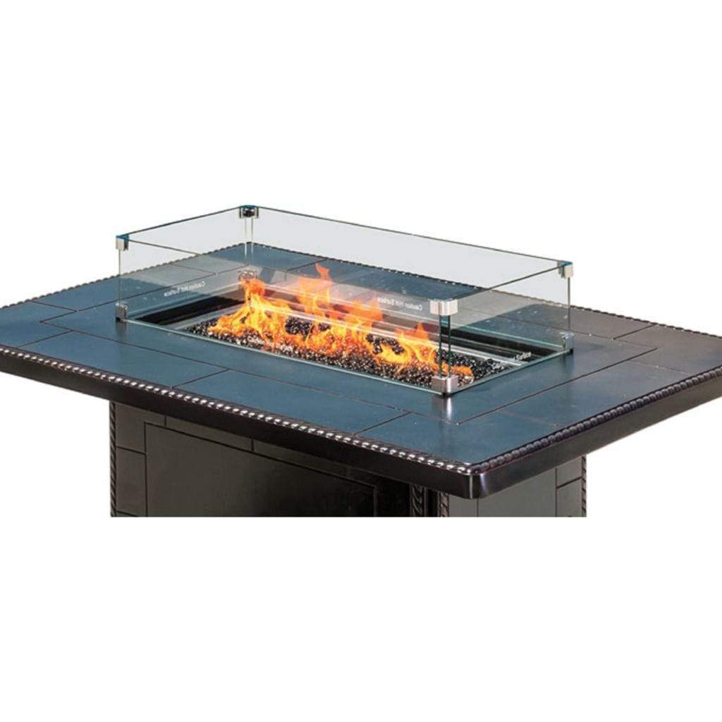 AZ Patio Heaters 28.75" x 14" Rectangle Glass Wind Screen for Firepits