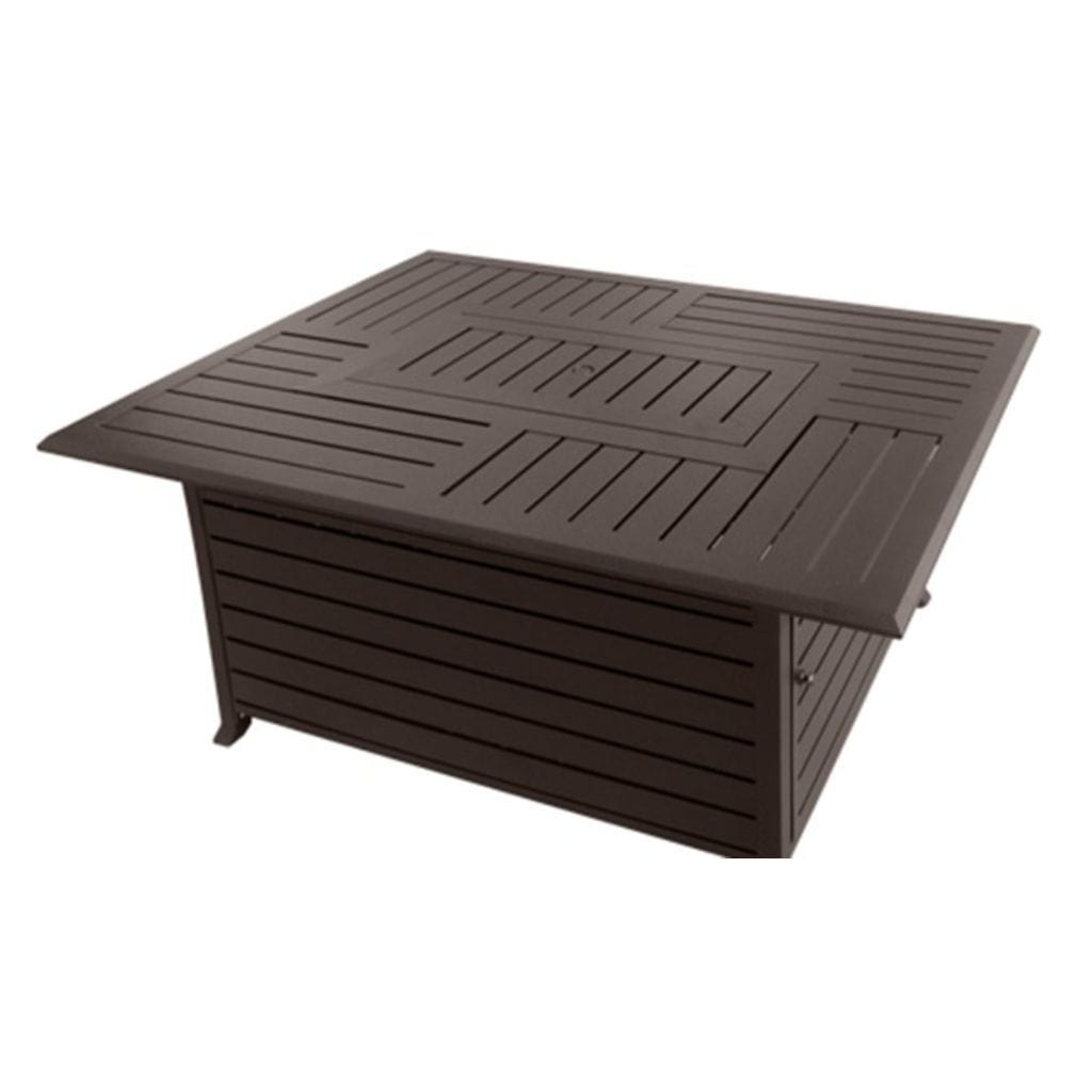 AZ Patio Heaters 37" Aluminum Rectangular Slatted Fire Pit