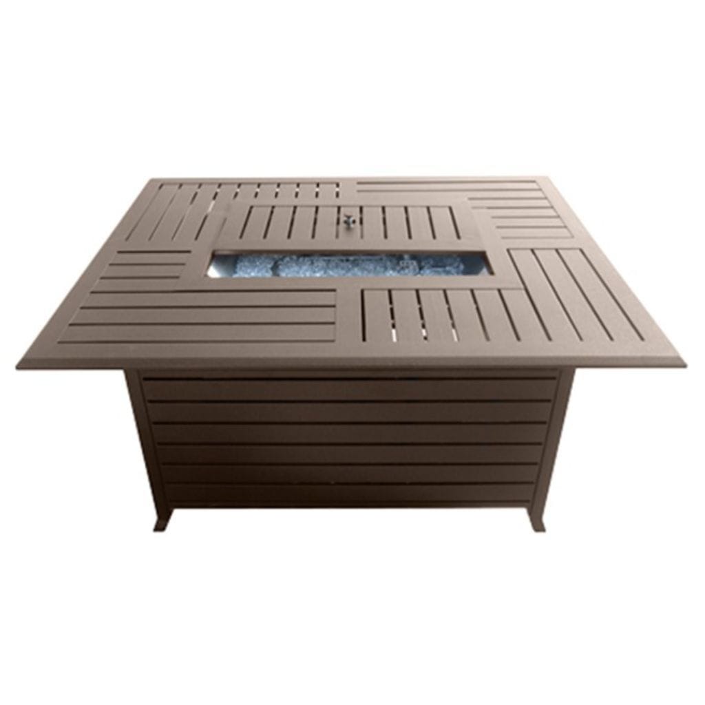 AZ Patio Heaters 37" Aluminum Rectangular Slatted Fire Pit