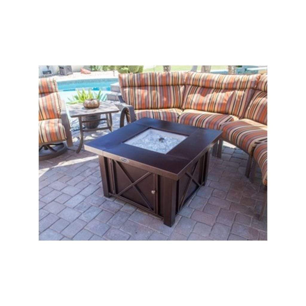 AZ Patio Heaters 38" Bronze Finish Propane Decorative Fire Pit