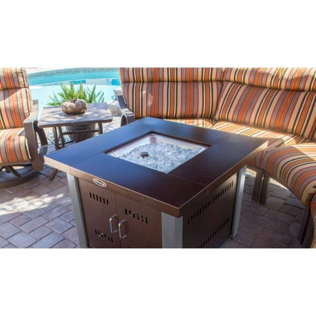 AZ Patio Heaters 38" Bronze/Stainless Steel Finish Propane Fire Pit