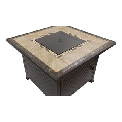 AZ Patio Heaters 40" Square Marble Tile Top Fire Pit