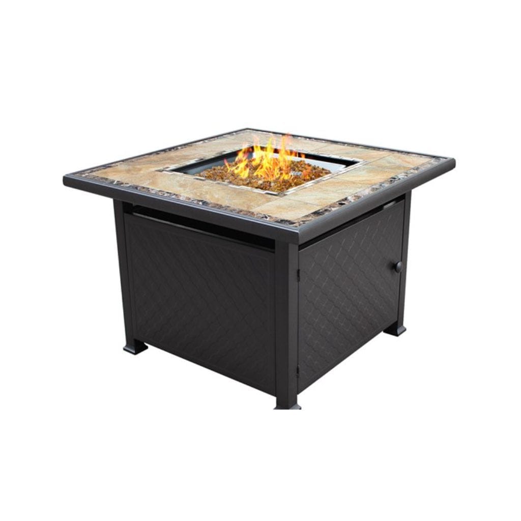 AZ Patio Heaters 40" Square Marble Tile Top Fire Pit