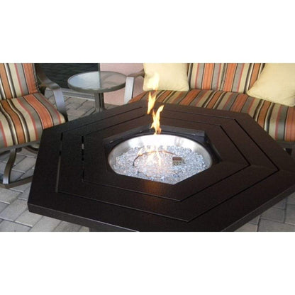 AZ Patio Heaters 45" Bronze Aluminum Hammered Hexagon Fire Pit