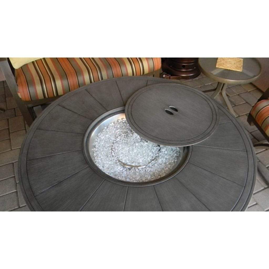 AZ Patio Heaters 46" Aluminum Round Fire Pit with Faux Wood Finish