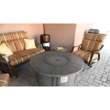 AZ Patio Heaters 46" Aluminum Round Fire Pit with Faux Wood Finish