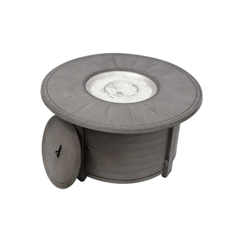 AZ Patio Heaters 46" Aluminum Round Fire Pit with Faux Wood Finish