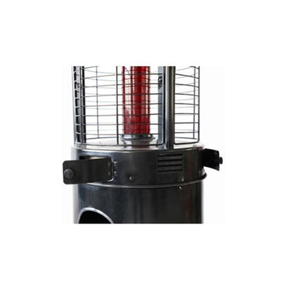 AZ Patio Heaters 74" Black Commercial Round Infrared Flame Heater