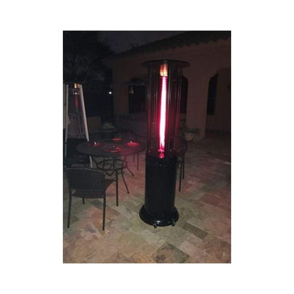 AZ Patio Heaters 74" Black Commercial Round Infrared Flame Heater