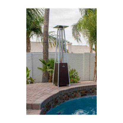 AZ Patio Heaters 87" Bronze Residential Hammered Glass Tube Patio Heater - 40000 BTU's