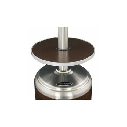 AZ Patio Heaters 87" Hammered Bronze & Stainless Steel Two Tone Outdoor with Table
