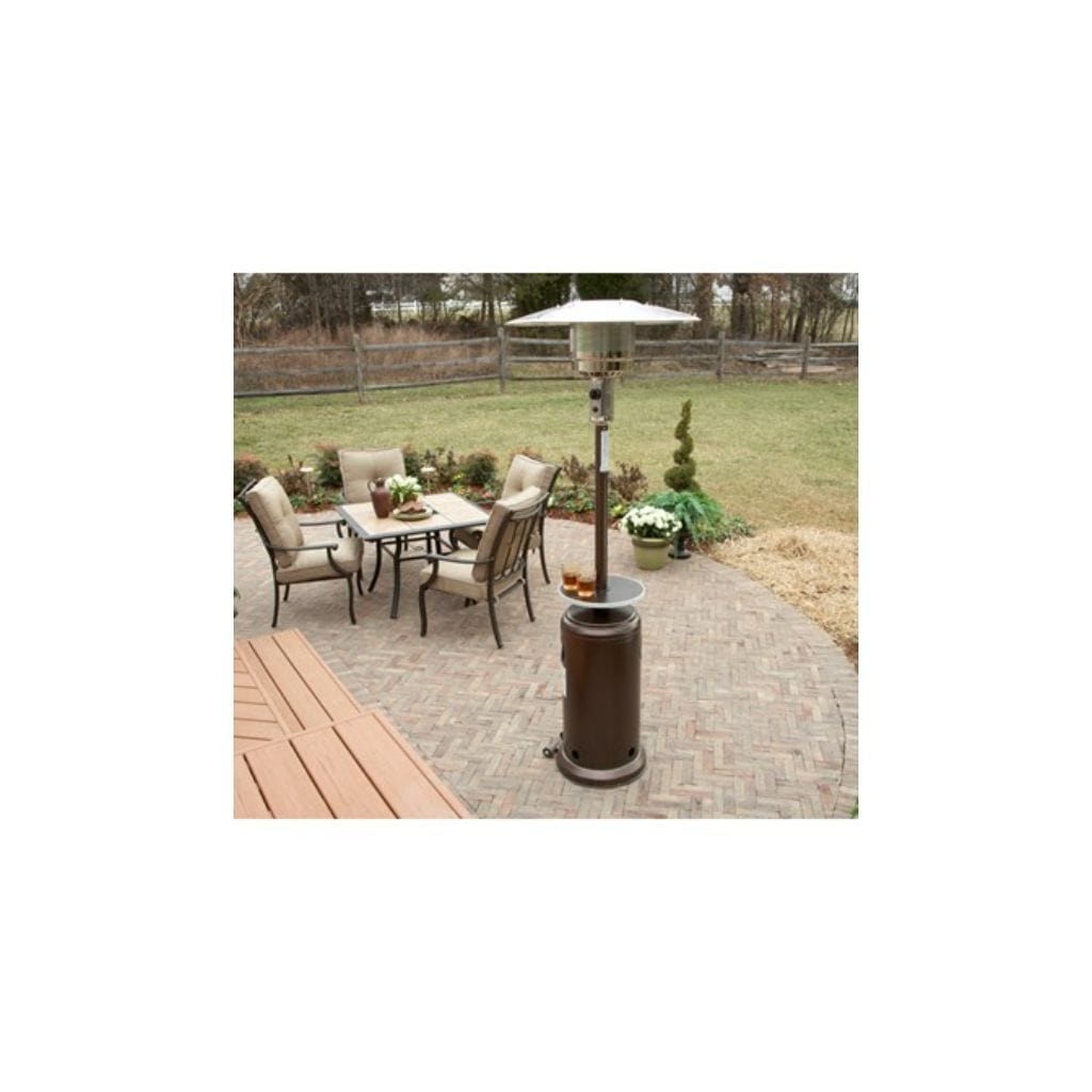 AZ Patio Heaters 87" Hammered Bronze Tall Outdoor with Table
