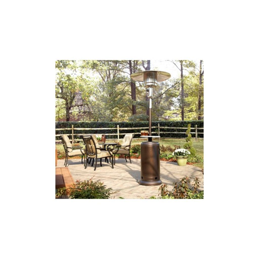 AZ Patio Heaters 87" Hammered Bronze Tall Outdoor with Table