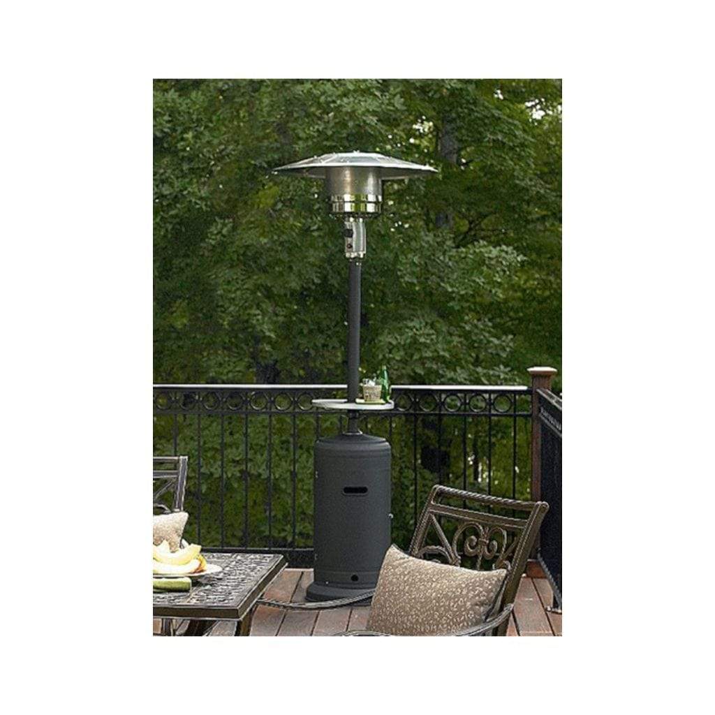 AZ Patio Heaters 87" Hammered Silver Tall Outdoor with Table