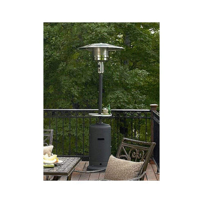 AZ Patio Heaters 87" Hammered Silver Tall Outdoor with Table
