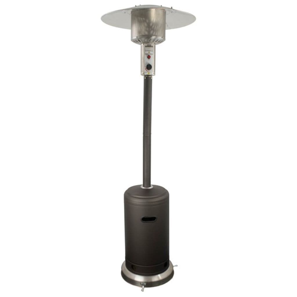 AZ Patio Heaters 87" Mocha and Stainless Steel Tall Promo Heater - 40000 BTU's