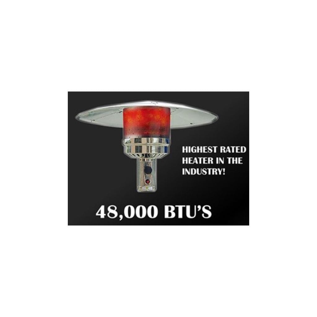 AZ Patio Heaters 87" Stainless Steel/Black with Table