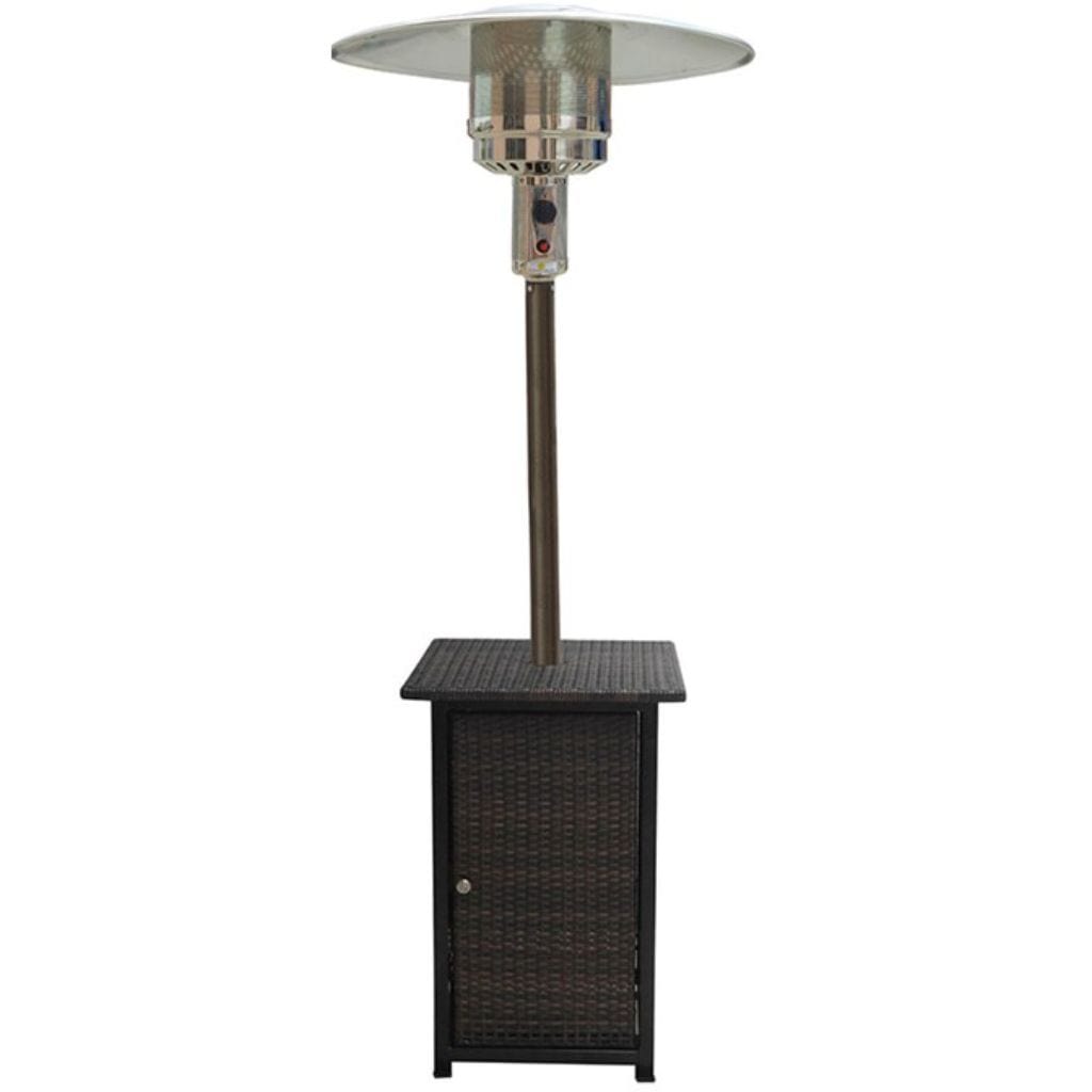 AZ Patio Heaters 87" Tall Square Wicker Patio Heater with Wheels-48000 BTU's