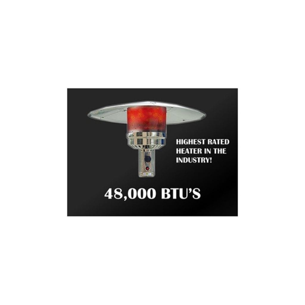 AZ Patio Heaters 88" Stainless Steel Tapered with Table