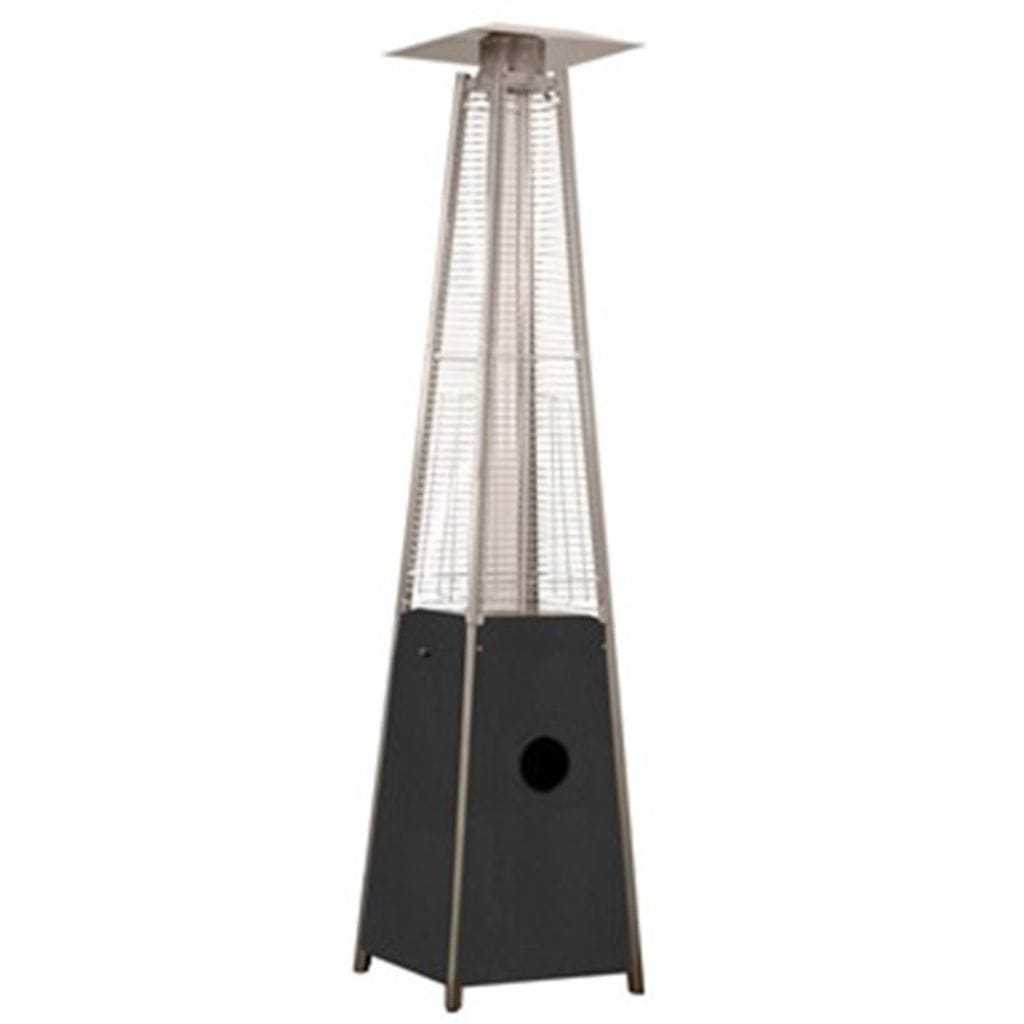 AZ Patio Heaters 89" Silver Residential Hammered Non-Reflective Glass Tube - 40000 BTU's