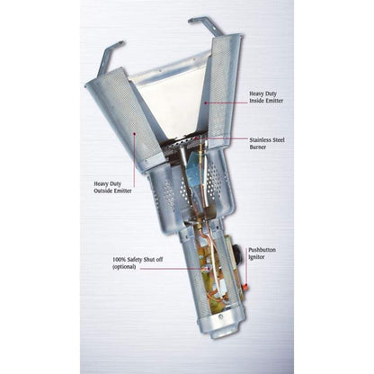 AZ Patio Heaters 90" Stainless Steel Commercial - 40000 BTU's