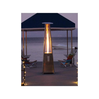 AZ Patio Heaters 91" Stainless Steel Residential Glass Tube Patio Heater - 40000 BTU's