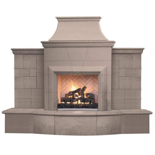 American Fyre Designs 127" Grand Petite Cordova Vent Free Gas Fireplace with Extended Bullnose Hearth