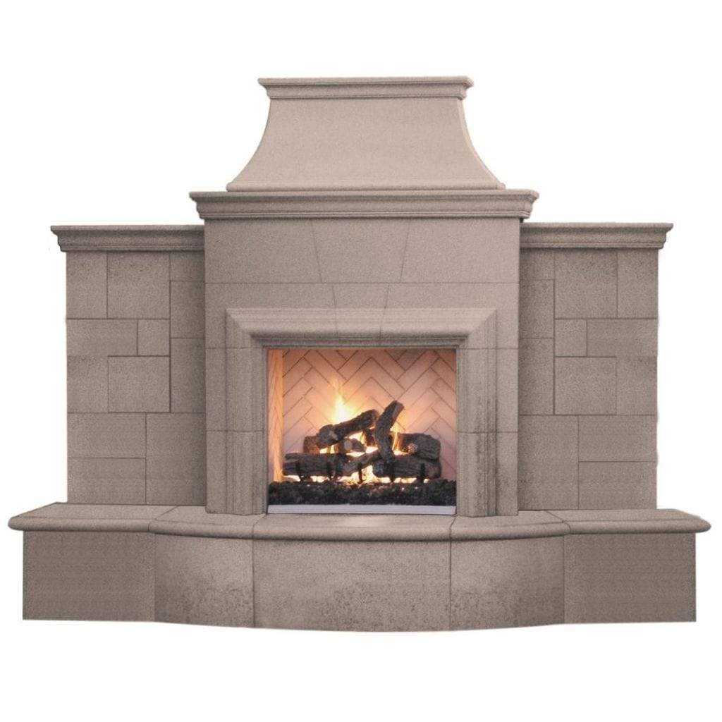 American Fyre Designs 127" Grand Petite Cordova Vented Gas Fireplace with Extended Bullnose Hearth