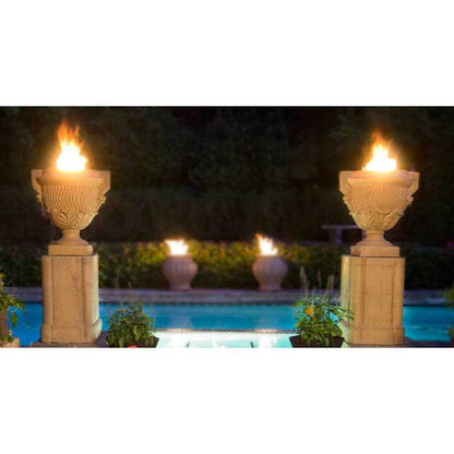 American Fyre Designs 26" Piage Gas Fire Urn and Pedestal