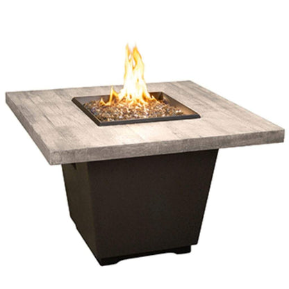 American Fyre Designs 36" Reclaimed Wood Cosmopolitan Square Gas Firetable