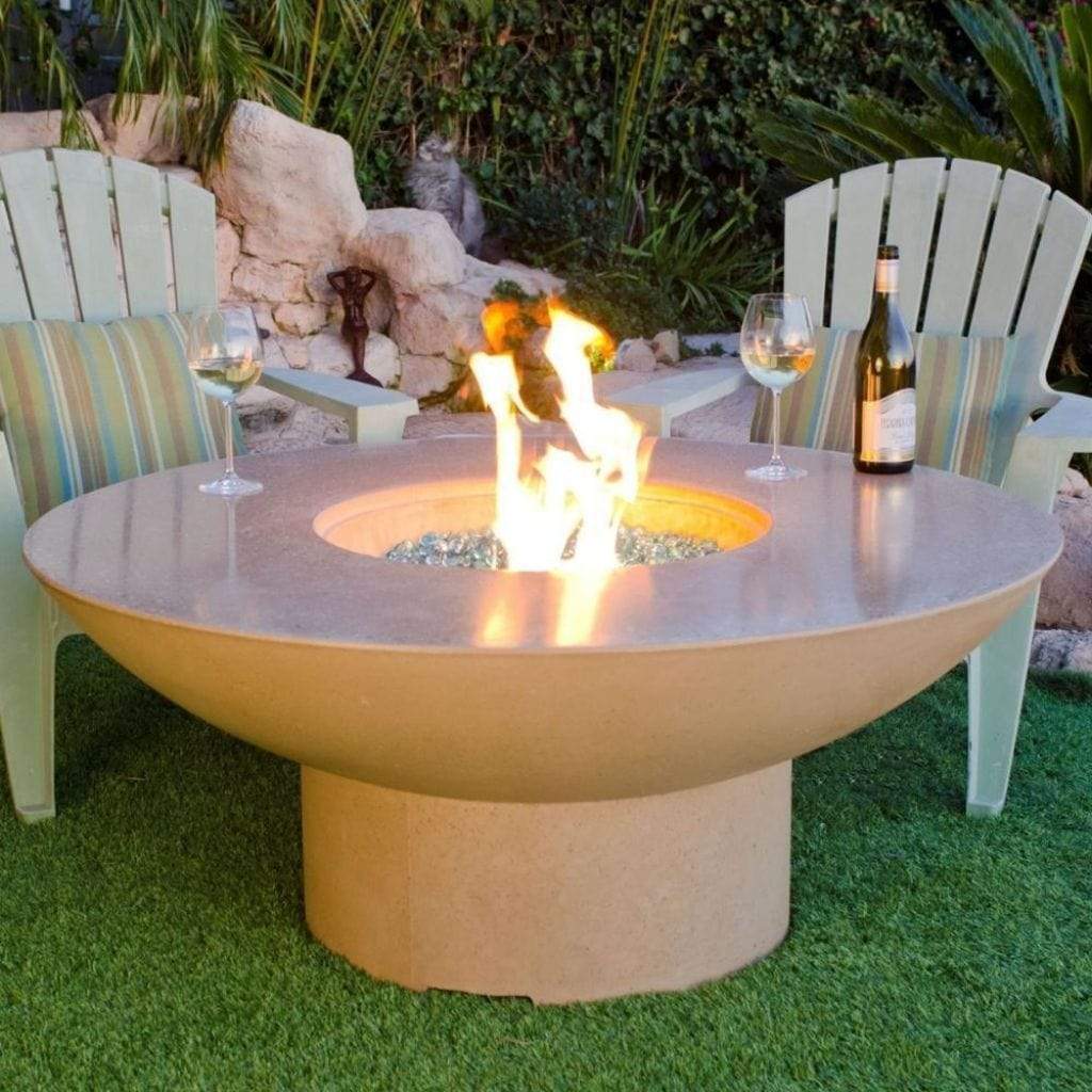 American Fyre Designs 48" Lotus Round Gas Firetable