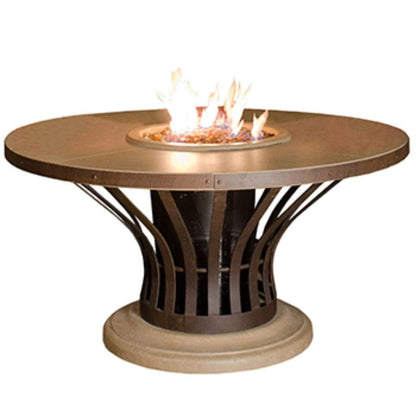 American Fyre Designs 54" Fiesta Round Dining Gas Firetable