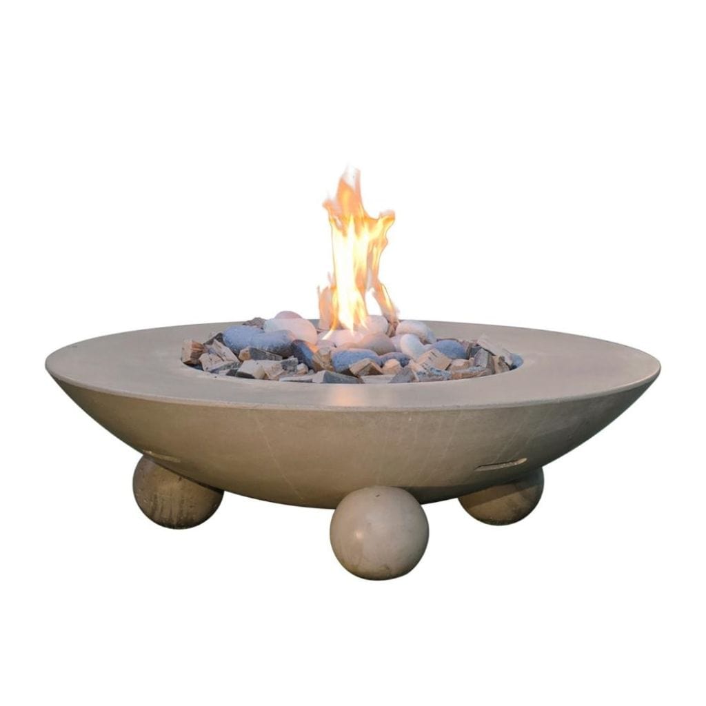 American Fyre Designs 54" Versailles Round Gas Firetable Ball Feet