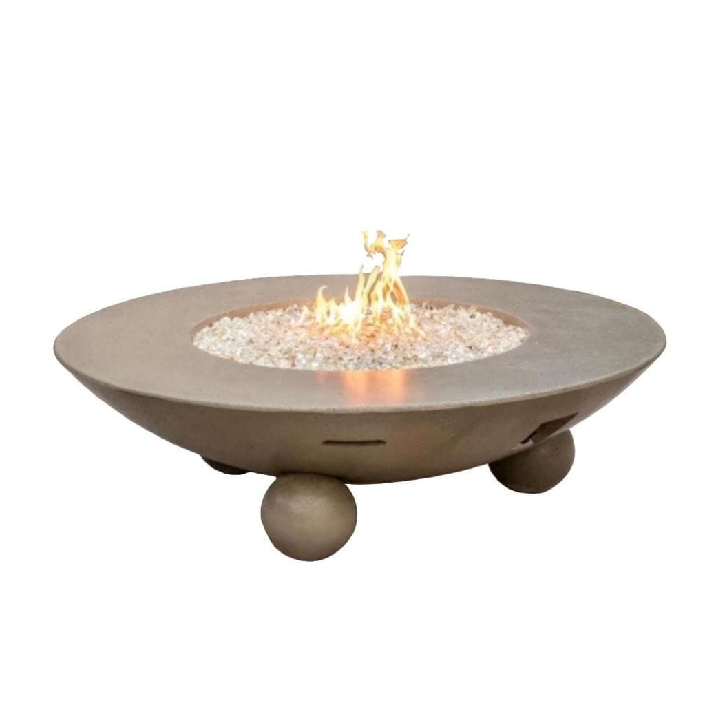 American Fyre Designs 54" Versailles Round Gas Firetable Ball Feet