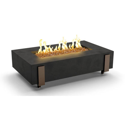 American Fyre Designs 60" Iron Saddle Rectangular Gas Firetable