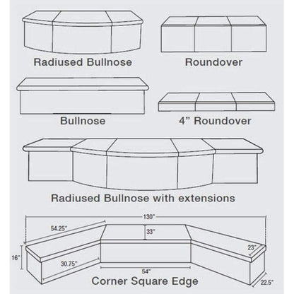 American Fyre Designs 65" Mariposa Vent Free Gas Fireplace with 113” Extended Bullnose Hearth