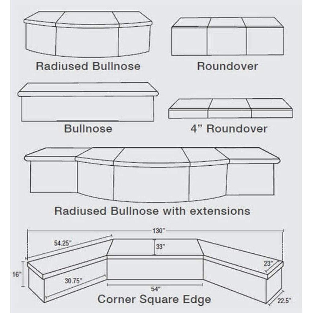 American Fyre Designs 65" Mariposa Vent Free Gas Fireplace with 137” Extended Bullnose Hearth